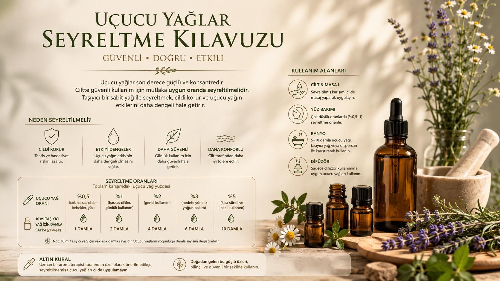 Uçucu Yağlar Seyreltme Kılavuzu